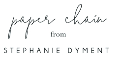 Paper Chain from Stephanie Dyment Paper Chain from Stephanie Dyment